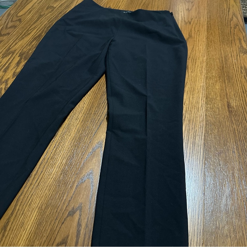 Elie Tahari black pants side‎ zipper slit at ankle size 4 - Picture 2 of 9